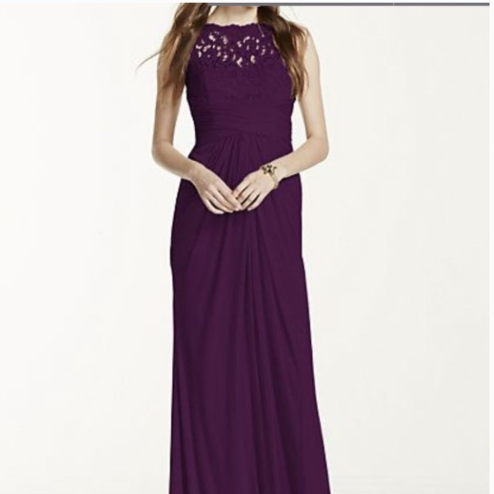 Davids Bridal Bridesmaid Dress Plum 22